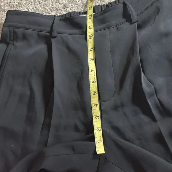 Vince. Large black trouser pants pull on elastic back waist women’s $325 work - Picture 11 of 12